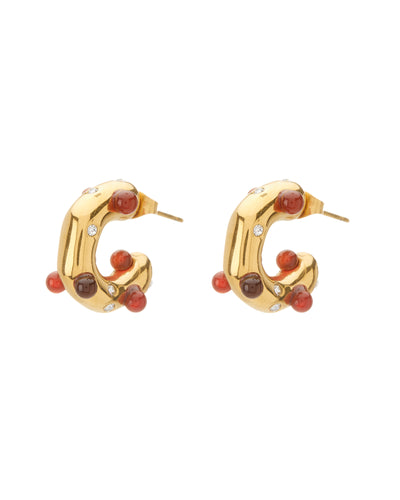 Maven Gold Earrings - Scarlet
